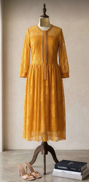 Women's Lace Midi Dress